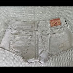 True Religion Joey cut off shorty shorts, 26, gray